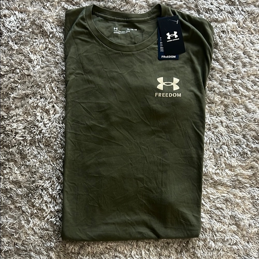 Under Armour Men's Olive Green Freedom Shirt